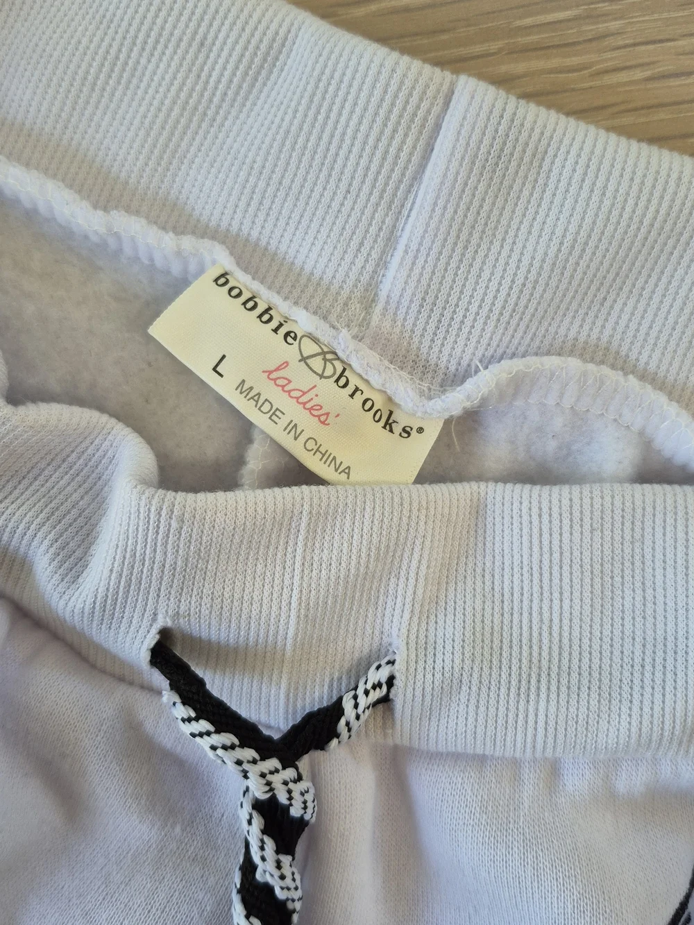 White and Black Logo Jogger Pants - Picture 3 of 13